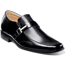 STACY ADAMS Men's Beau Dress Shoes Black Moc toe slip on Leather 24692-001 image 11