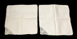 Vintage Linen Tablecloth & Napkin Lot Mixed Styles Embroidered Crochet Monogramm image 7