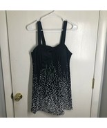 NWT Swimsuits For All One Piece Swimdress Black &amp; White SZ 10 Built In B... - £8.18 GBP