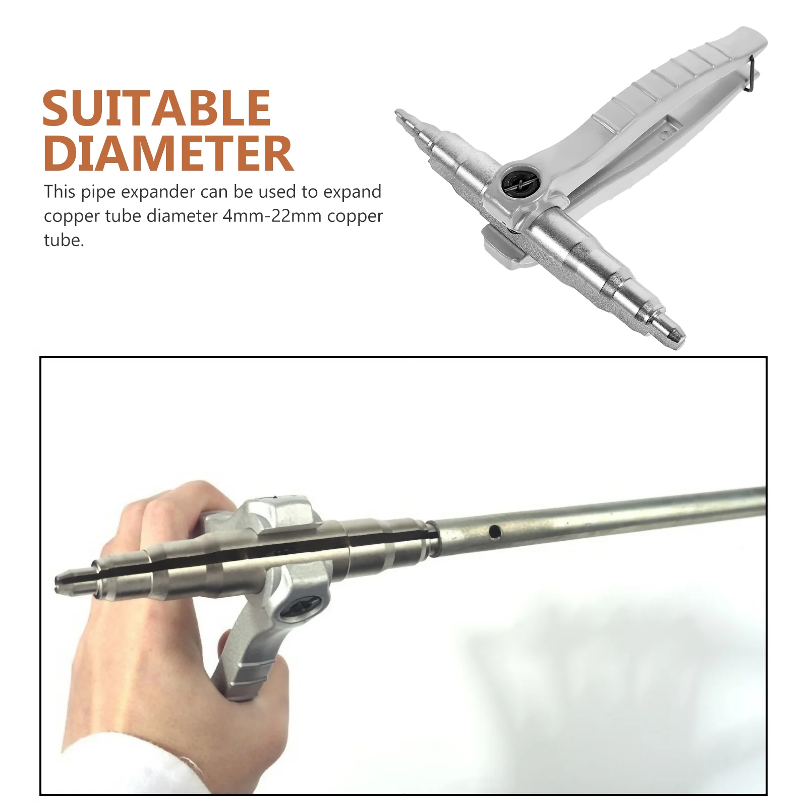 Copper Pipe Expander Exhaust Tool Swage Refrigerator Line Air Condition