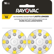 Rayovac L10ZA-16ZM Hearing Aid 1.4 Volt, Size 10 Batteries, 16 Pack - $14.84