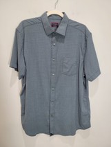 Untuckit Shirt Mens Large Button Up Short Sleeve Black - $23.70