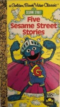 Sesame Street 5 Stories Rare Vhs! Not On Dvd 1989 A Golden Book Video Kids Pbs - £29.65 GBP