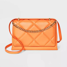 Square Woven Satchel Handbag - A New Day Coral Orange - NWT - VT9747A - £18.87 GBP