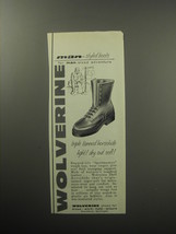 1957 Wolverine Sportmasters Boots Ad - Triple tanned horsehide light! - $18.49