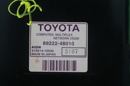 89222-48010 Toyota Tailgate Computer, MPX Multiplex Network Door 8922248010 image 2