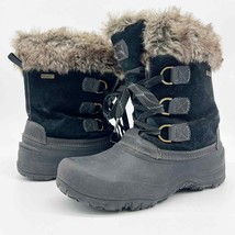 Khombu The Slope Winter Snow Boots Black Suede Faux Fur Women&#39;s 10 - £50.13 GBP