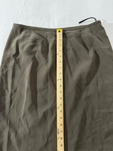 Kasper Women's Brown Rear Zip & Slit Pull-On Skirt Size 12P Measured Waist 32" image 9