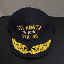 Vintage Northstar USS NIMITZ CVN 68 US Navy Military Black Trucker Hat USA  - $39.55