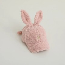 Love Rabbit Ears Hat For Women Autumn Winter Warm Lamb Velvet Baseball Cap Face  - £13.41 GBP