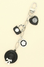   Black And White Theme Bag Charm Keychain - $23.55