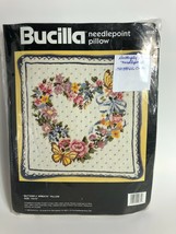 Bucilla Needlepoint Kit Floral Wreath Picture Pillow 4635 Persian 14 x 14&quot; NEW - £41.19 GBP
