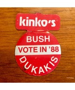 1988 Bush Dukakis Kinko&#39;s Election Button - $56.02 MXN