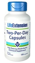 MAKE OFFER! 3 Pack Life Extension Two-Per-Day 120 Capsule Multivitamin Mineral image 2