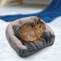 Bunny Bed Warm Guinea Pig Cave Beds Cute Bowknot House Big Hideouts Cage - £31.34 GBP