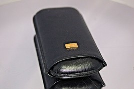 ST DUPONT Black Leather 3 Cigar Carrying Travel Case Holder - $125.00