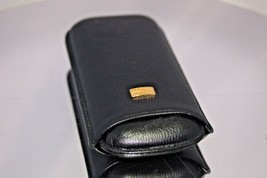 ST DUPONT Black Leather 3 Cigar Carrying Travel Case Holder - £99.68 GBP