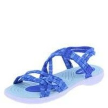 Girls Sandals Airwalk Blue Jayden Strappy Stretch Slip On Shoes-sz 11 - $10.89