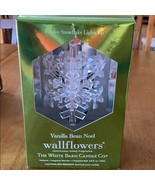 Slatkin &amp; Co Bath Body Works Snowflake Fragrance Warmer &amp; Bulb Vanilla B... - £23.18 GBP