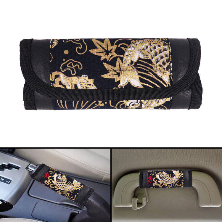 Primary image for JDM Sakura Koi Fish Black Universal Car Handbrake PU Leather Sleeves Cover Kit