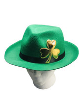 St. Patrick&#39;s Day Derby Felt Hat W/Black Satin Adult Size - $37.50