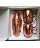 BALLY SPORTS Branded Moscow Mule Copper Barware Set w/Cocktail Shaker &amp; ... - £21.49 GBP