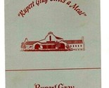 Rupert Gray Restaurant Menu East Avenue &amp; Fairport Road Rochester New Yo... - £60.74 GBP