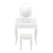 Single Mirror Jewelry Cabinet Dresser White - $313.11