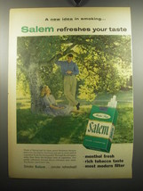 1957 Salem Cigarettes Ad - A new idea in smoking! Salem refreshes your taste - £14.57 GBP