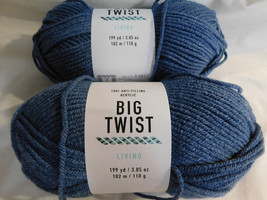 Big Twist Living Twilight blue lot of 2 Dye Lot 194286 - £7.96 GBP