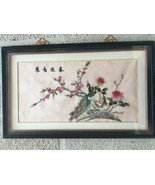 Rare Original Vintage Oriental Asian Hand Embroidery  - $37.39