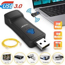 300Mbps Wireless Wifi To Rj45 Converter Adapter Ethernet Network Bridge Dongle - £27.17 GBP
