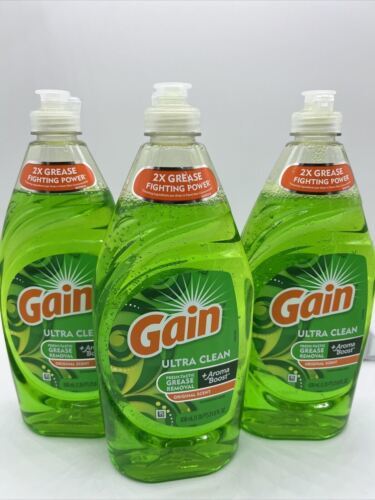 (3) Gain Original Dish Soap Washing Liquid 21.6oz Hard Grease Home Kitch... - $12.32