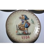 Vintage Goebel M.J. Hummel Girl Basket Apples Plate W Germany HandPainted  - £13.92 GBP