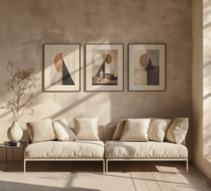 Drift Vessels Trio - Print Geometric Abstract  - $7.99