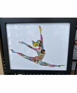 Ballerina Leaping! - Vintage Postage Stamp Collage Art - €76,67 EUR