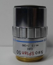 OLYMPUS MICROSCOPE OBJECTIVE NEO SPLAN 50 0,80 f=180 IC 50 - £228.79 GBP