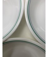 8 Corelle COUNTRY COTTAGE 6 1/4&quot; Soup Cereal Bowls Green Blue + 4 Lids, ... - $31.68