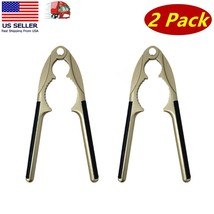 2 Pack Heavy Duty Walnut Lobster Nut Cracker Stainless Steel Seafood Tools - $12.86