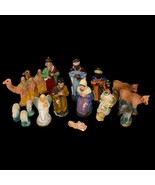 Vtg 17 Antique W Germany Nativity Figures Mary Joseph Kings Shepherds An... - $864.16 MXN