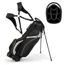 8 Way Divider Carry Organizer 9&quot; Golf Stand Bag Club Pockets Storage Bla... - $171.99