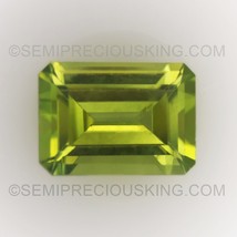 Natural Peridot Octagon Step Cut 7X5mm Parrot Green Color VS Clarity Loose Gemst - £14.07 GBP