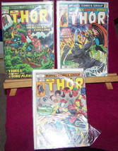 the mighty thor lot of {3} 1970&#39;s {marvel comics} - £16.33 GBP