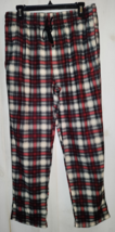 New Nautica Black Plaid Super Soft Fleece Pajama Lounge Pant W/ Pockets Size M - £20.14 GBP