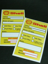 Shell Oil Change Service Reminder Sticker - Set of 20 PVC stickers - £11.36 GBP