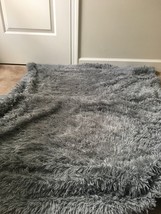 Chanasya Super Soft Sherpa Shaggy Throw Blanket Large Gray - £53.22 GBP