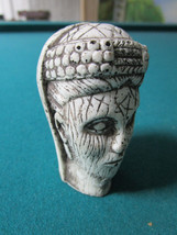 INDONESIAN STYLE CERAMIC COMPOUND HEAD PAPERWEIGHT INTERESTING PIECE 2 3... - $46.52