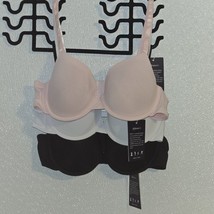 3PK-38A Mirity Bras Underwire Lightly Padded Pink, White, Black - $32.62