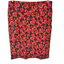 LuLaRoe Cassie Skirt Womens XL  Red Green Yellow Floral Pattern NWT - $14.85