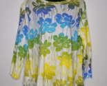 Fresh Produce Womens 1X Shirt Floral Flowers Art to Wear Tunic Made in USA - £23.58 GBP